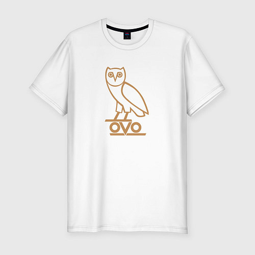 Мужская slim-футболка OVO Owl / Белый – фото 1