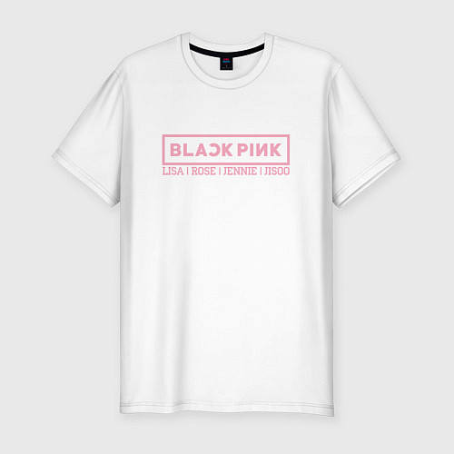 Мужская slim-футболка Black Pink: Girls / Белый – фото 1