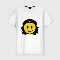 Мужская slim-футболка Смайл Че Гевара