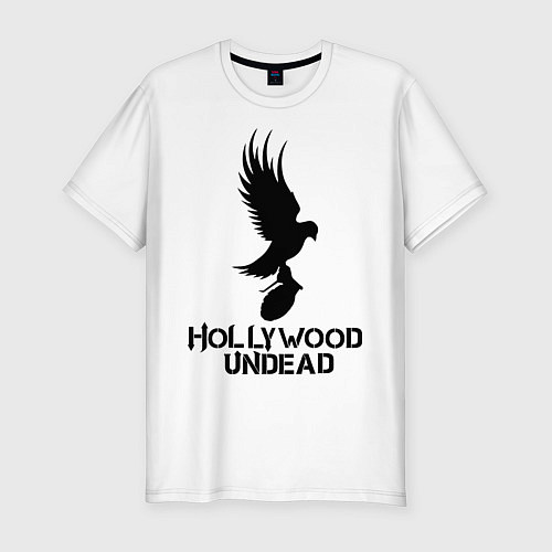 Мужская slim-футболка Hollywood Undead / Белый – фото 1