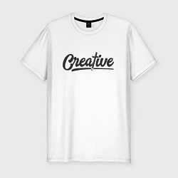 Футболка slim-fit Creative Style, цвет: белый