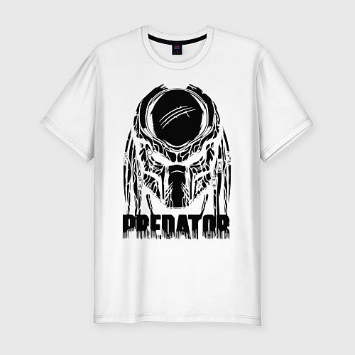 Мужская slim-футболка Predator Mask / Белый – фото 1