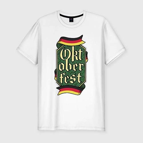 Мужская slim-футболка Oktoberfest Germany / Белый – фото 1