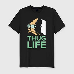 Футболка slim-fit Zoidberg: Thug Life, цвет: черный