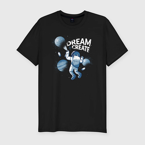 Мужская slim-футболка Dream Create / Черный – фото 1