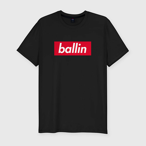 Мужская slim-футболка Ballin Kizaru / Черный – фото 1