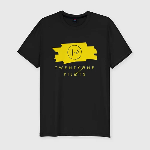 Мужская slim-футболка 21 Top: Yellow Trench / Черный – фото 1
