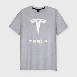 Футболка slim-fit TESLA Mobile, цвет: меланж