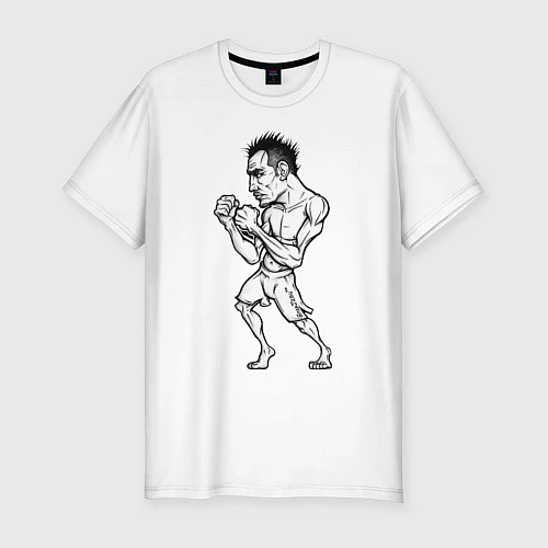 Мужская slim-футболка Tony Ferguson art / Белый – фото 1