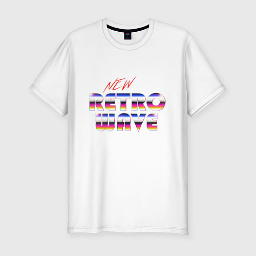 Мужская slim-футболка New Retro Wave Epic / Белый – фото 1