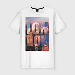 Мужская slim-футболка London clouds