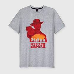 Футболка slim-fit Red Dead Redemption 2, цвет: меланж