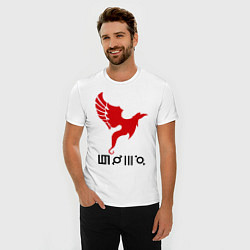 Футболка slim-fit 30 STM: Bird, цвет: белый — фото 2