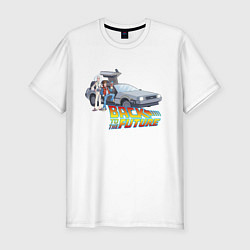 Футболка slim-fit Back to the future, цвет: белый