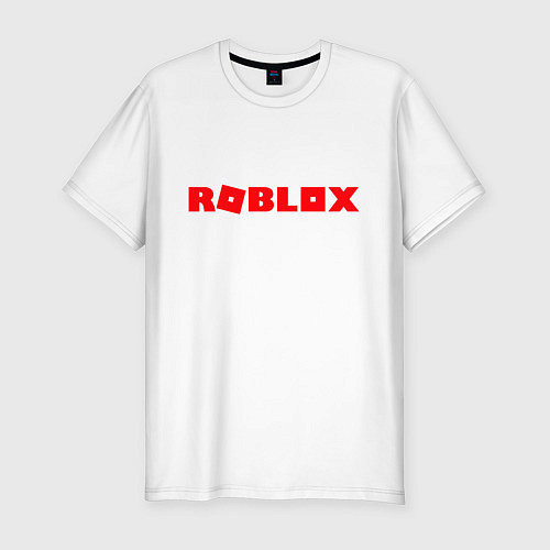 Мужская slim-футболка Roblox Logo / Белый – фото 1