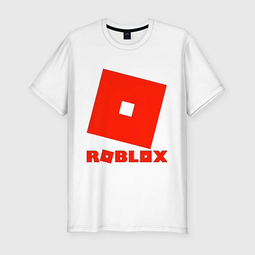 Мужская slim-футболка Roblox Logo / Белый – фото 1