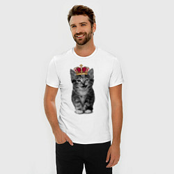 Футболка slim-fit Meow kitten, цвет: белый — фото 2