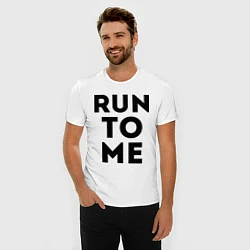 Футболка slim-fit Run to me, цвет: белый — фото 2