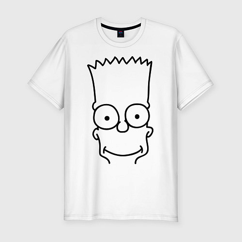 Мужская slim-футболка Bart Face / Белый – фото 1