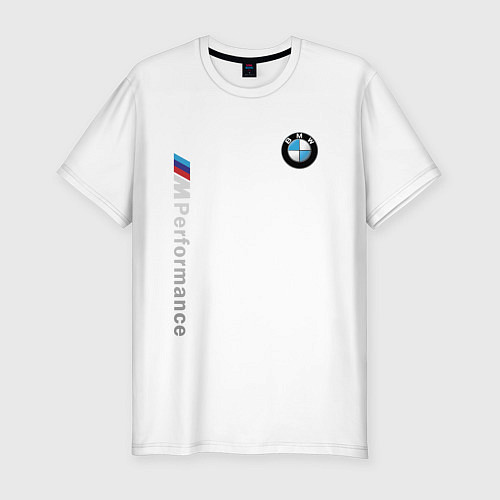 Мужская slim-футболка BMW M PERFORMANCE БМВ / Белый – фото 1