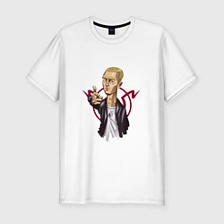 Футболка slim-fit Эминем: Slim Shady, цвет: белый