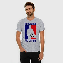 Футболка slim-fit Brazilian Jiu jitsu, цвет: меланж — фото 2