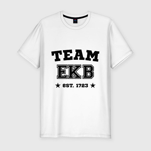 Мужская slim-футболка Team EKB est. 1723 / Белый – фото 1