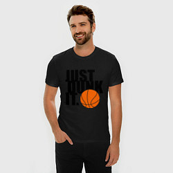 Футболка slim-fit Just dunk it, цвет: черный — фото 2