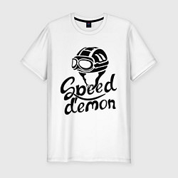 Футболка slim-fit Speed demon, цвет: белый