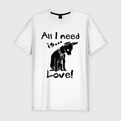 Мужская slim-футболка All i need is love