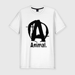 Футболка slim-fit Animal Logo, цвет: белый