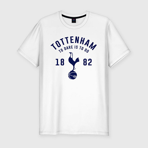 Мужская slim-футболка FC Tottenham 1882 / Белый – фото 1