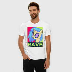 Футболка slim-fit DJ Pon-3 RAVE, цвет: белый — фото 2