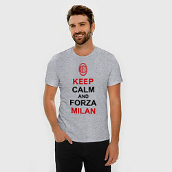 Футболка slim-fit Keep Calm & Forza Milan, цвет: меланж — фото 2