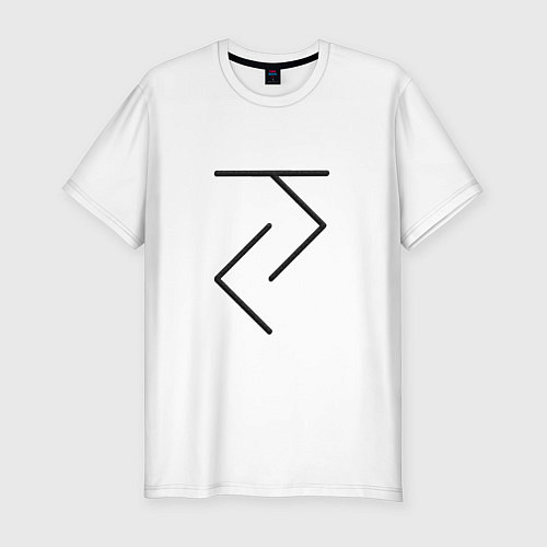 Мужская slim-футболка Йога - руна / Белый – фото 1