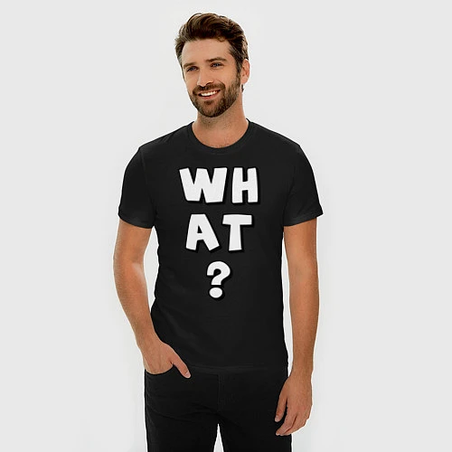 Мужская slim-футболка WH-AT / Черный – фото 3