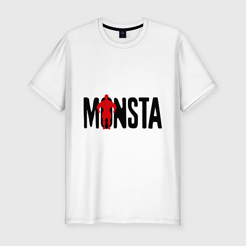 Мужская slim-футболка Monsta / Белый – фото 1
