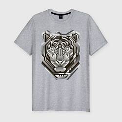 Футболка slim-fit Geometric tiger, цвет: меланж