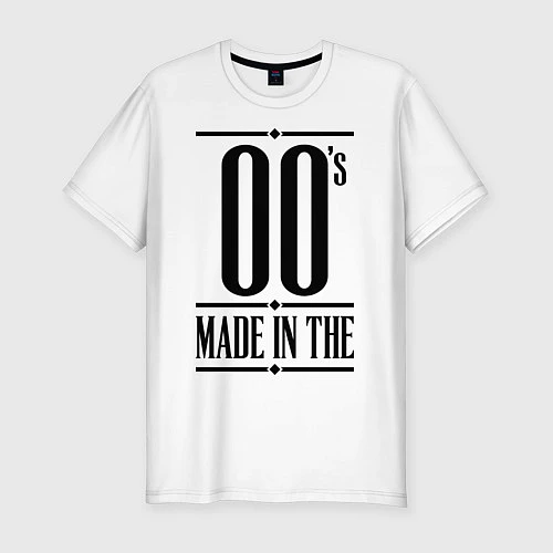 Мужская slim-футболка Made in the 00s / Белый – фото 1