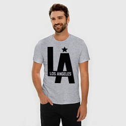 Футболка slim-fit Los Angeles Star, цвет: меланж — фото 2