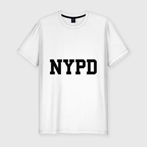 Мужская slim-футболка NYPD / Белый – фото 1