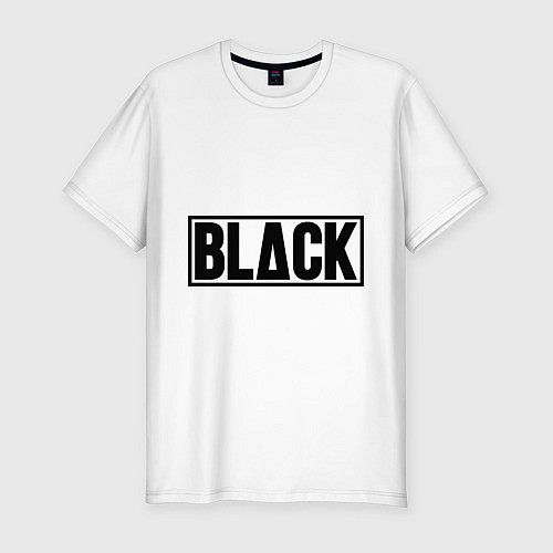 Мужская slim-футболка BLACK / Белый – фото 1