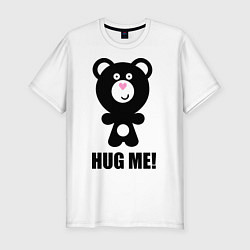 Мужская slim-футболка Hug me