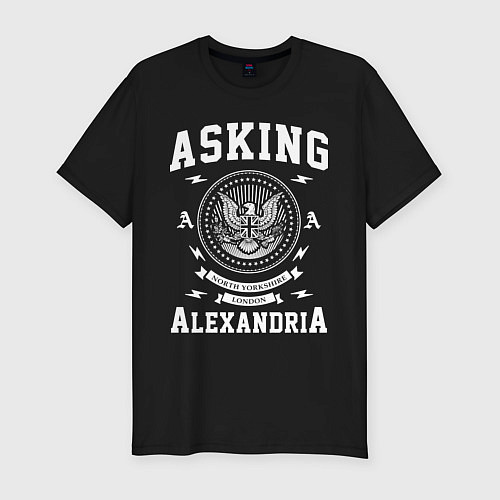 Мужская slim-футболка Asking Alexandria: USA / Черный – фото 1
