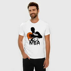 Футболка slim-fit NBA, цвет: белый — фото 2