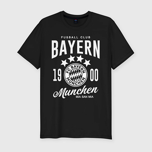 Мужская slim-футболка Bayern Munchen 1900 / Черный – фото 1