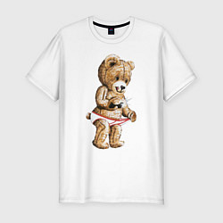 Футболка slim-fit Nasty Bear, цвет: белый