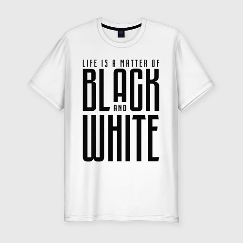 Мужская slim-футболка Juventus: Black & White / Белый – фото 1