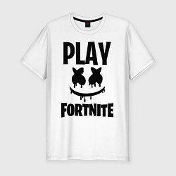 Футболка slim-fit Marshmello: Play Fortnite, цвет: белый