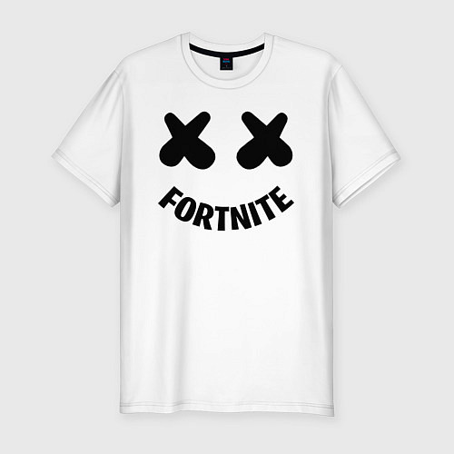 Мужская slim-футболка FORTNITE x MARSHMELLO / Белый – фото 1